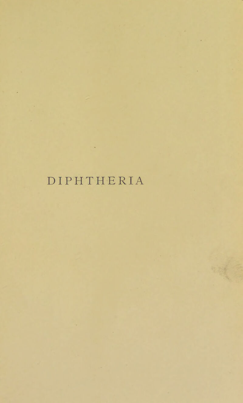 DIPHTHERIA