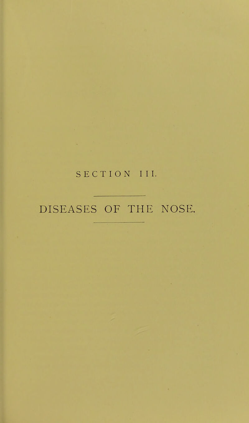DISEASES OF THE NOSE.