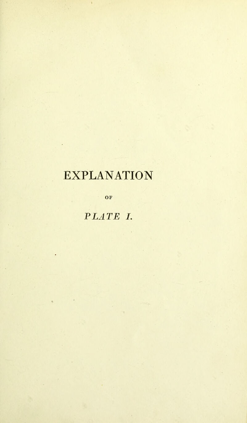 EXPLANATION OF PLATE I.