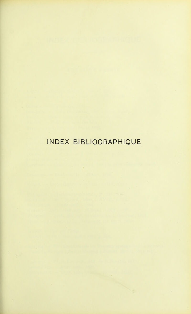 INDEX BIBLIOGRAPHIQUE