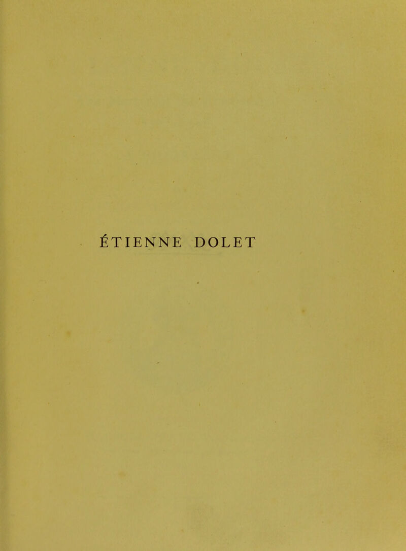 £tienne dolet