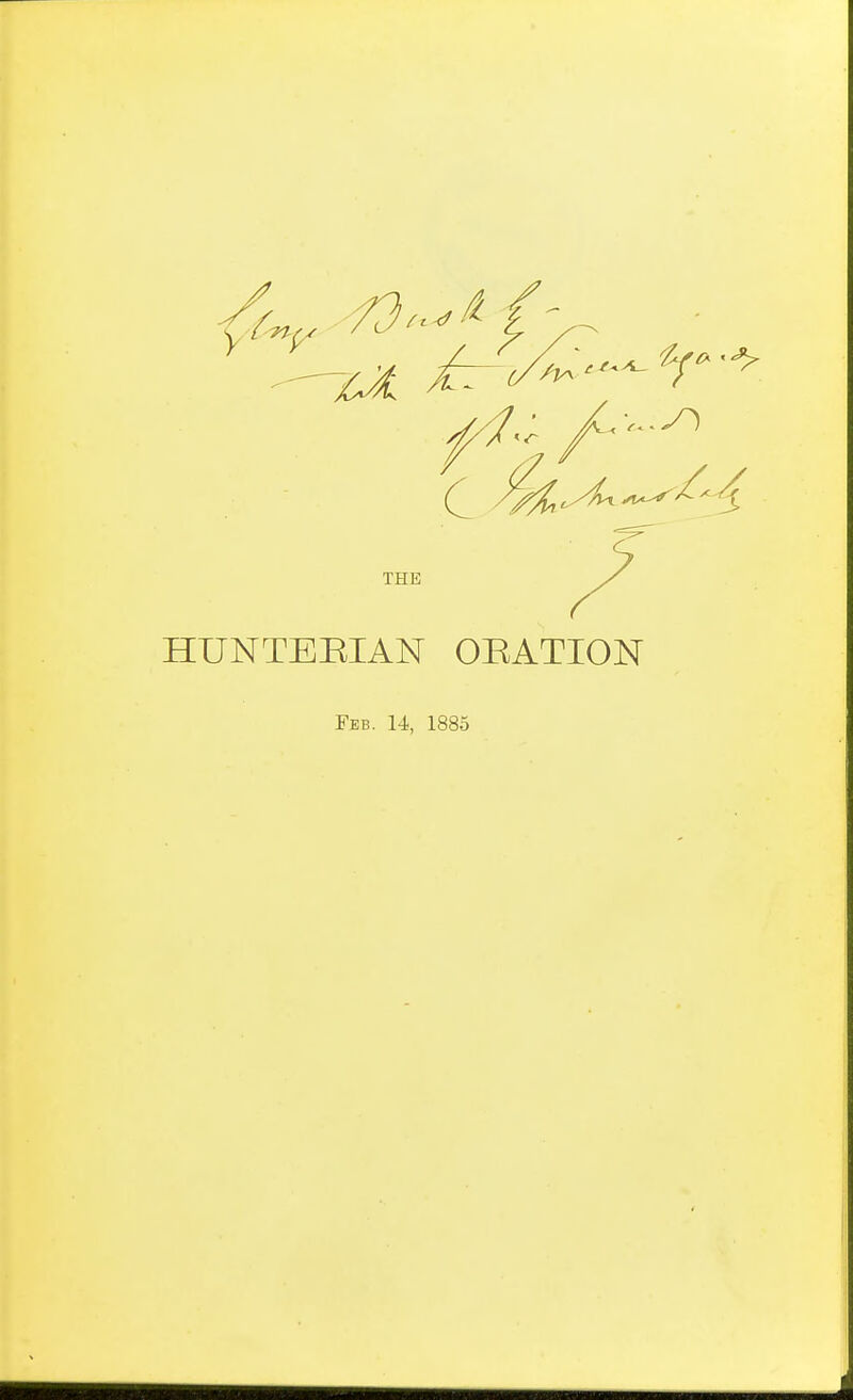 HUNTEKIAN OEATION Feb. 14, 1885