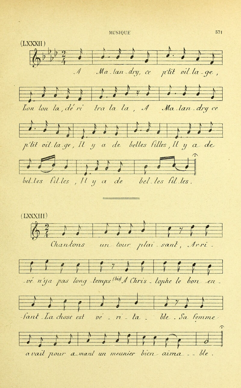 (LXXXII ) J—9r * 9 i 1 * ^ .Ma .Ion-dry, ce ji'hl vil. la -Cpe,. , V : \ r~' r~ * * . 4 ^ J ? è— 1 4 Zy;/z /<:;/z la., de n Ira la la , ^4 .Ma...la.n,-dru c J, —J- a j *—1 s 1 9 # 3 \— —* ? À —é i 1 4 1 4 i— é • jtlil ad. la .(je ,11 y a d.e, le lies filles f II y ou de, —fr #—-4 -è- ij a dû lef les fil des (LXXXML) M—f— \ * r (# 1—4 i II ■ 1 i : ;. ' 1 z/.rz &Z Z3 t. Jlv rL 0 *— f— * 0 M —— f 1 r—* É— <—t—F—I —i i— i— {# -vé n 'ija pas Iviccf derryis ^ J Chris _ lopAe le Iotl. ^en ï ■fa.nl .fa. chose, est ve _ ri _ /a. . Sol. femme —« ^ 71\ ^ 4 /— —é> <3 rail jixjizr a—moLrd un msiuder lic/z^ ai mn lie