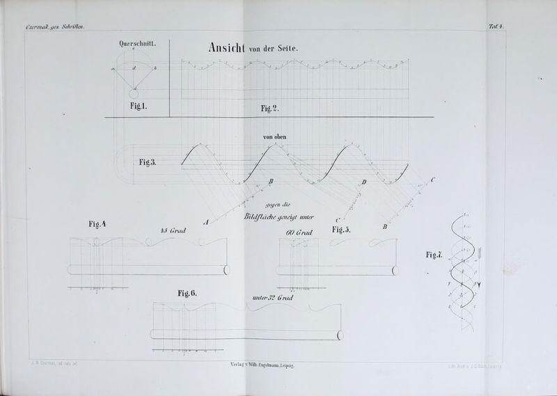 Querschnitt. Ansicht voll der Seite. 1 ak ad. nate de!