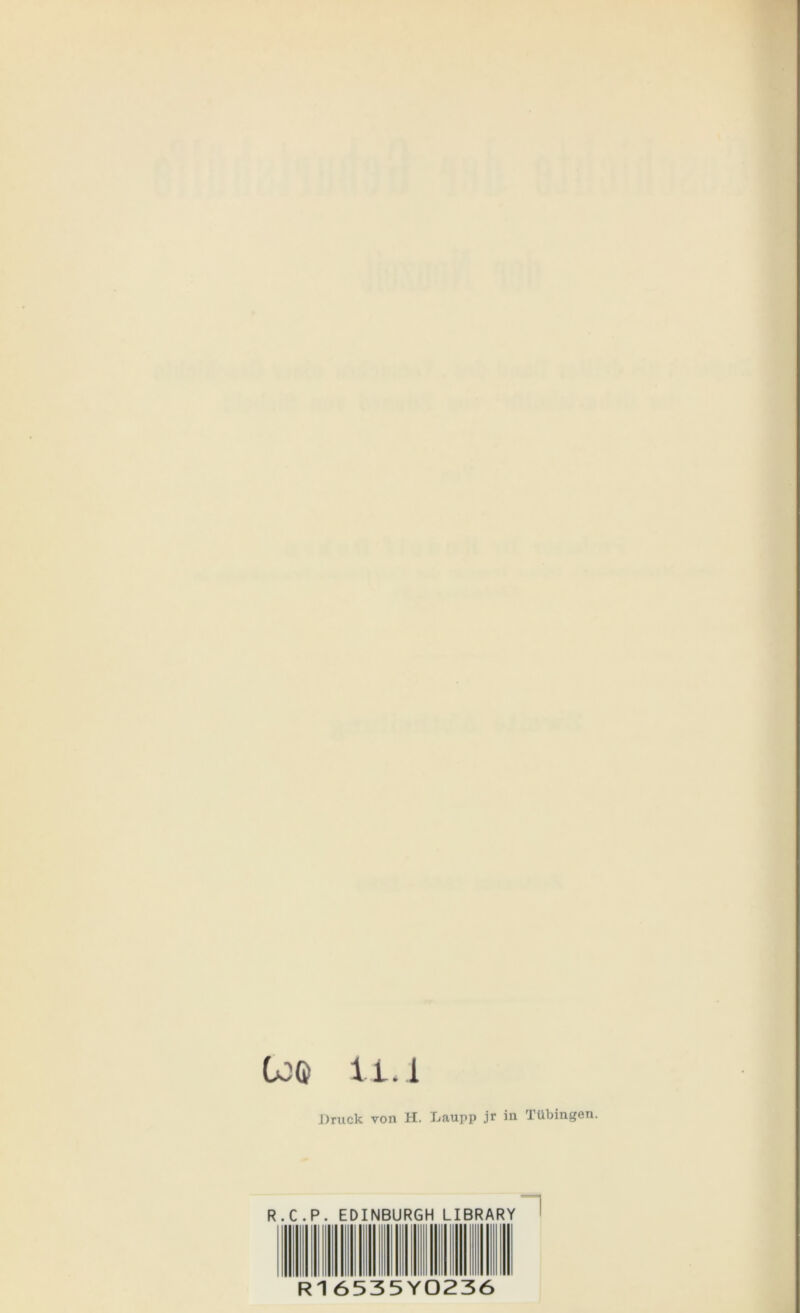 Gjq li. i J)ruck von H. laupp jr in Tübingen. RY 1 RI6535Y0236