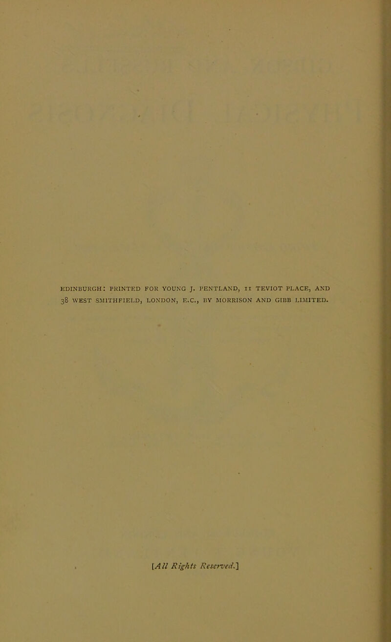 38 WEST SMITHFIEI-D, LONDON, E.C., BY MORRISON AND GIBB LIMITED. [All Rights Reserved.]
