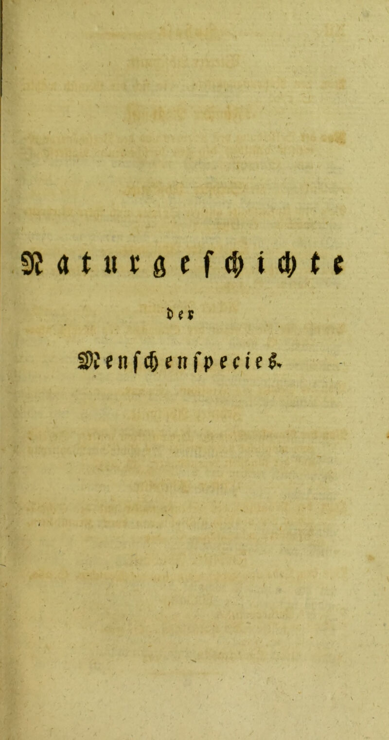 a t tu ö e f ö; i d; t f ei .• * » r ^ > S)Jenfc&enfpecie^, '■ \ \ s t •  /