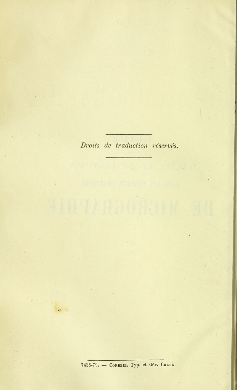 Droits de traduction réservés 7458-79. — Corbeii. Typ. et stér. Crète