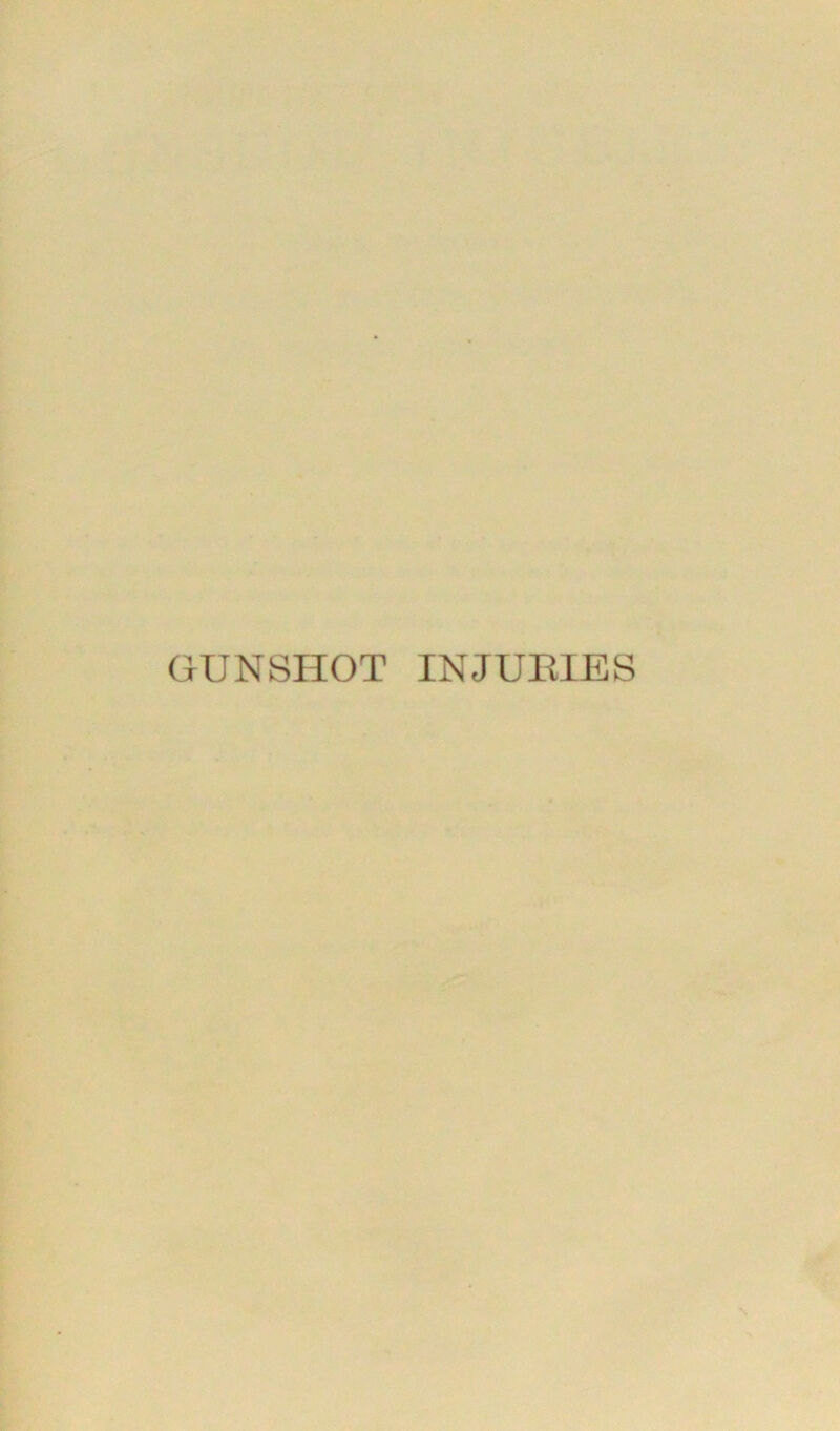 GUNSHOT INJURIES