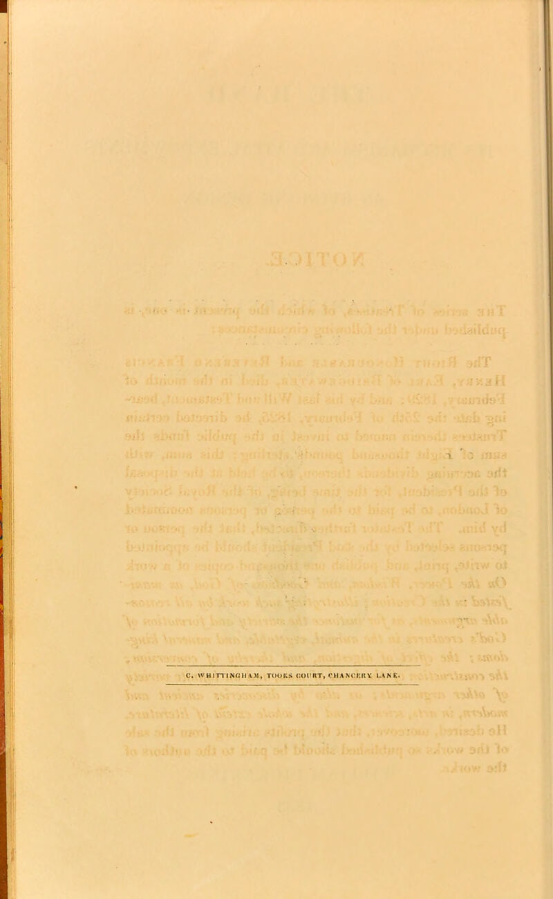 C. WHITTING1JA3I, TOO ICS COURT,CHANCKRY LANK.