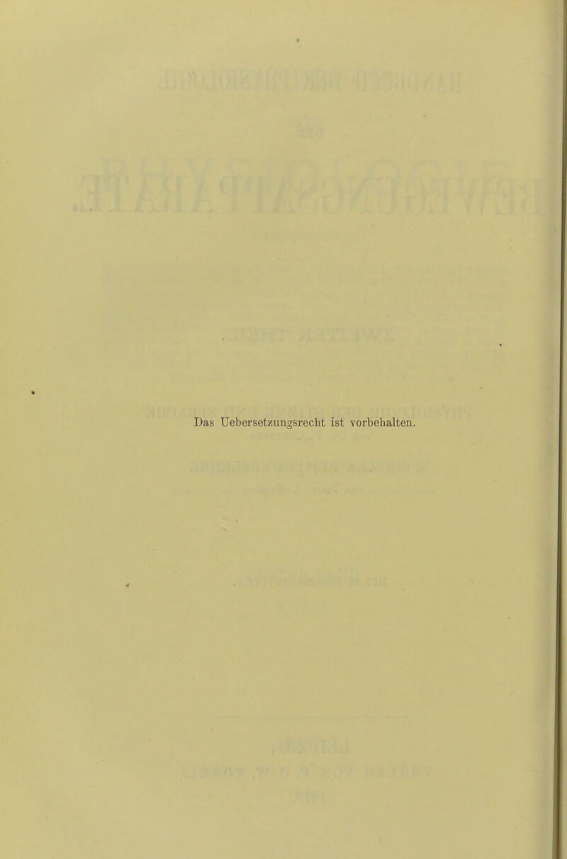 Das Uebersetzungsrecht ist vorbehalten.