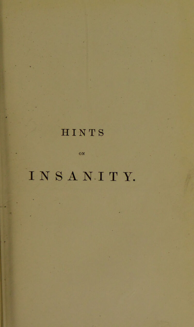 ON INSANITY.