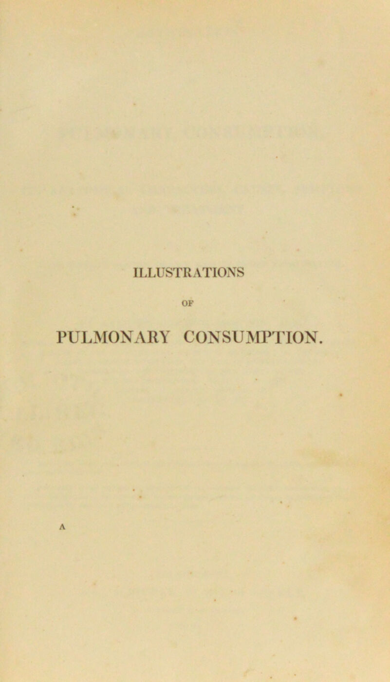 ILLUSTRATIONS OF PULMONARY CONSUMPTION.