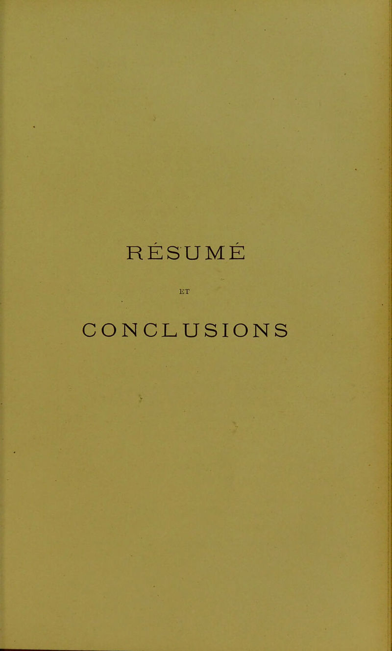 RESUME ET CONCLUSIONS