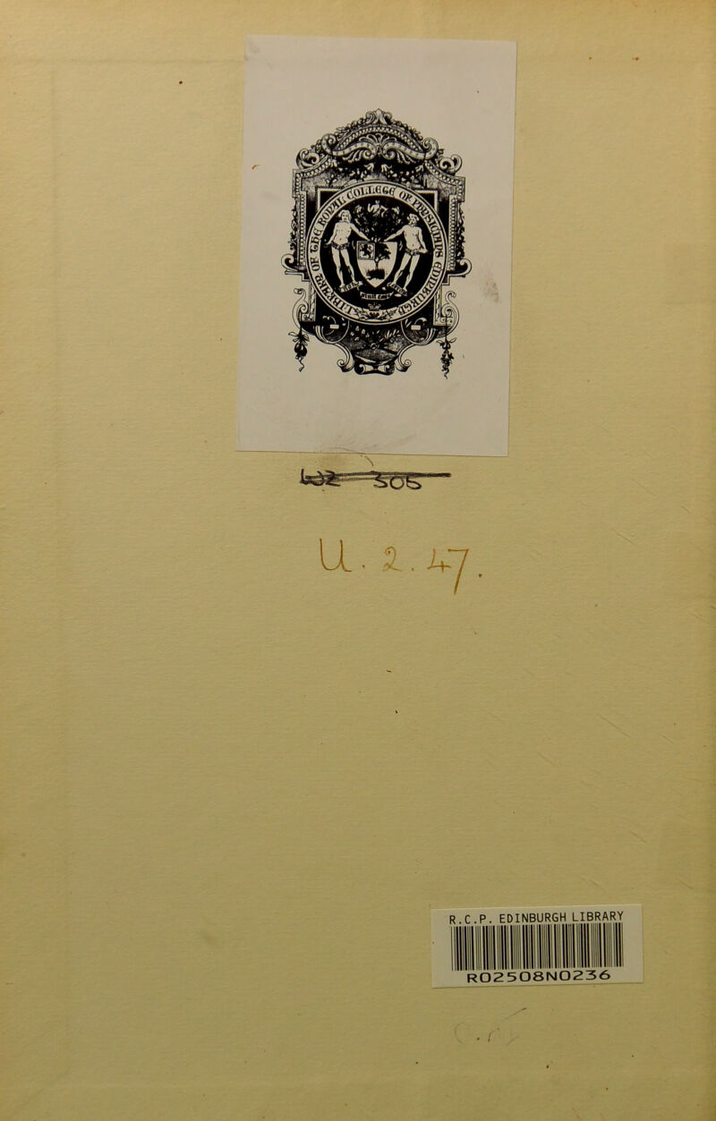 i R.C.P. EDINBURGH LIBRARY I P R02508N0236