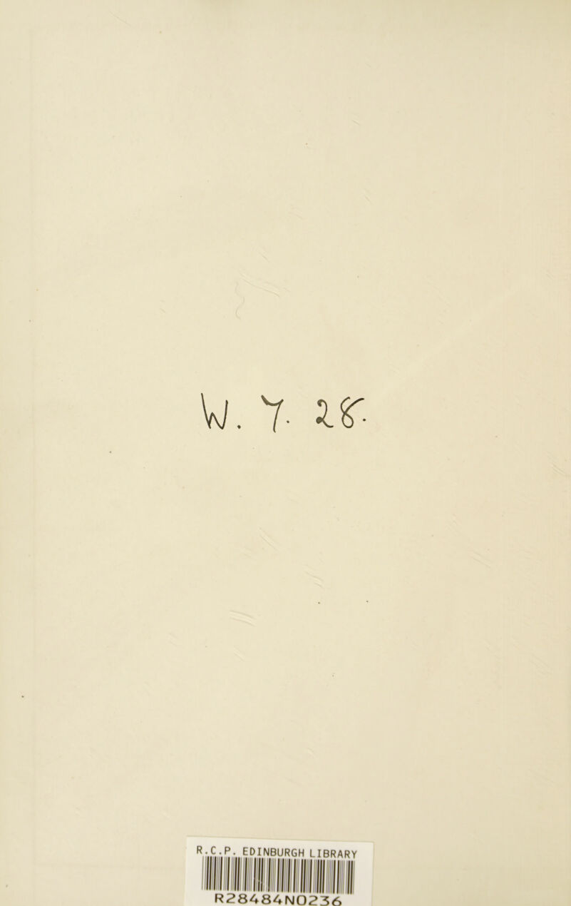 W. y 2.r. R.C.P. ED NBURGH LI BRARY R28484N0236