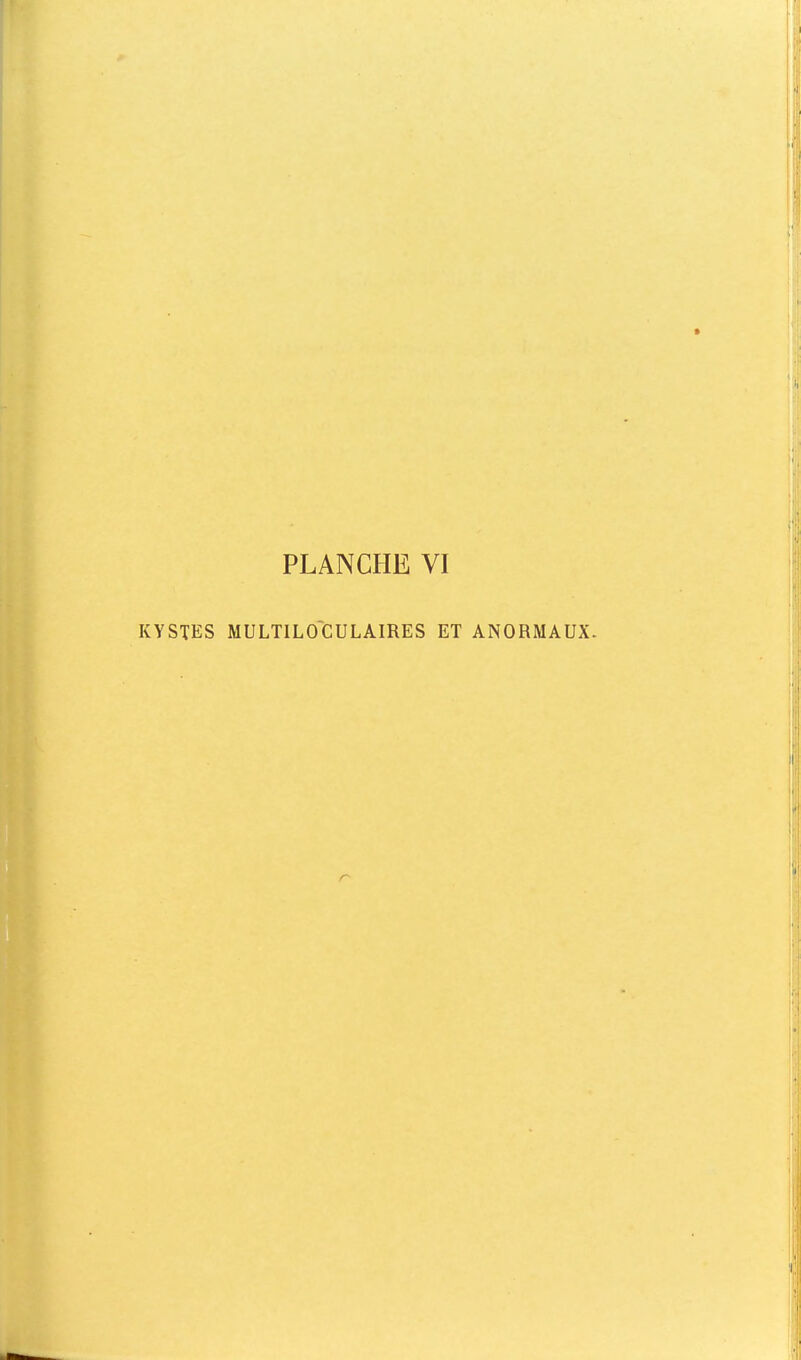 KYSTES MULTILOCULAIRES ET ANORMAUX. 1^