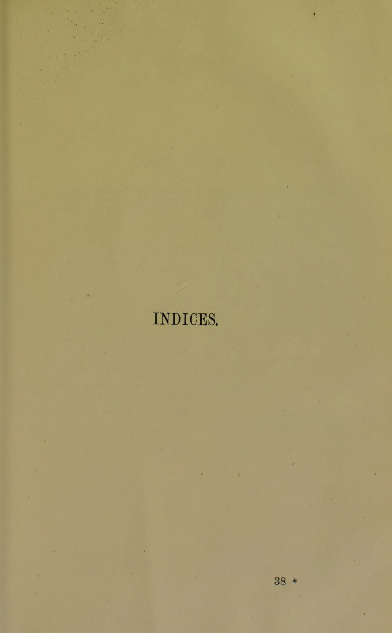 INDICES. 38 *