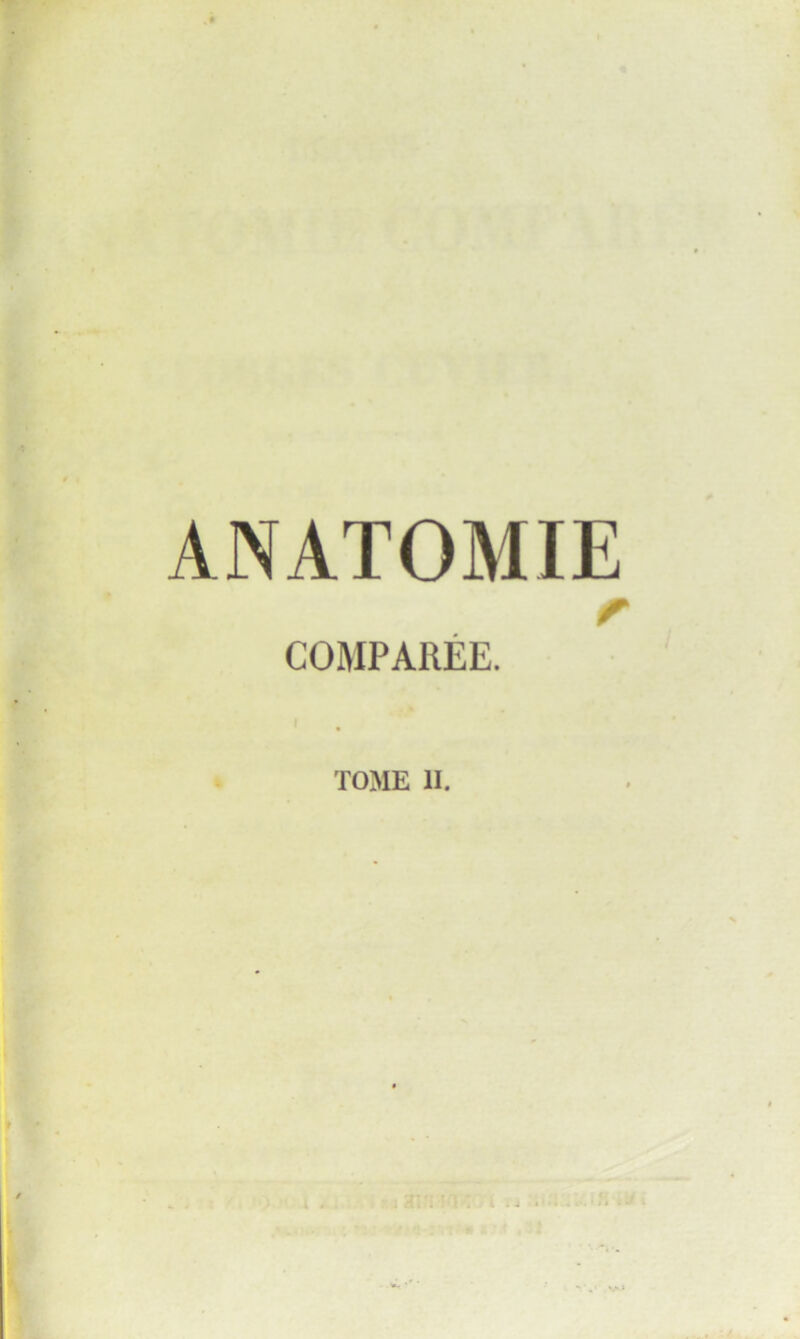 ANATOMIE f COMPAREE. TOME II. n : i u .. . • v >