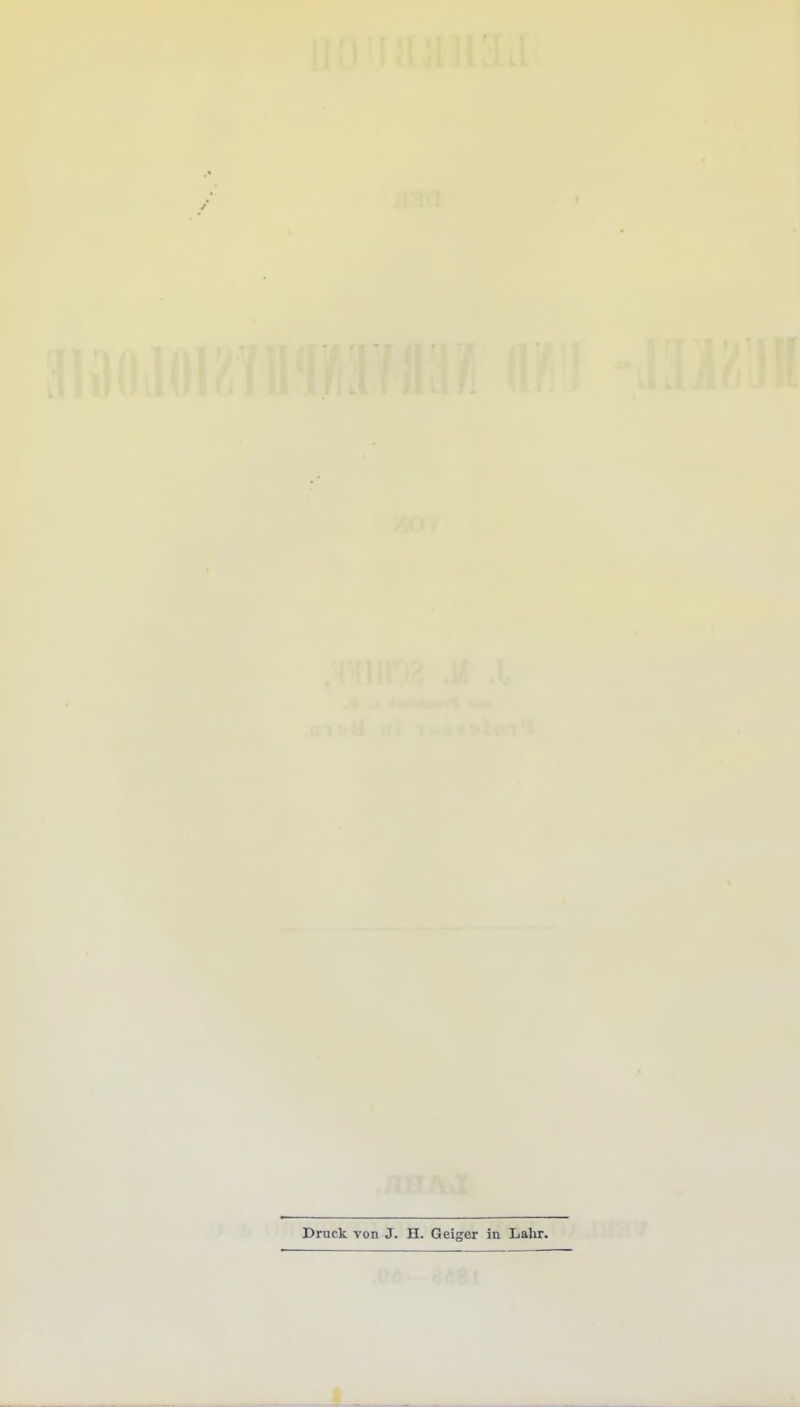 Druck von J. H. Geiger in Lahr.