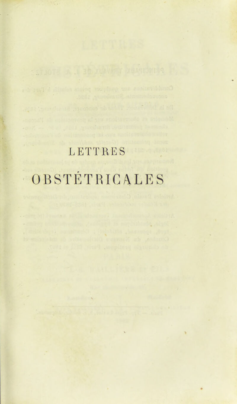 OBSTETRICALES