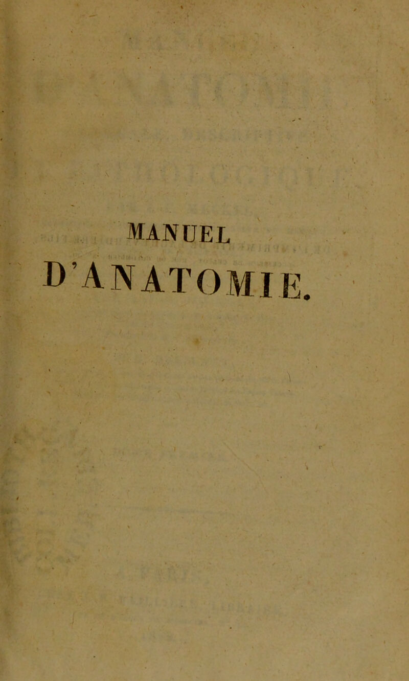 D’ANATOMIE. / -