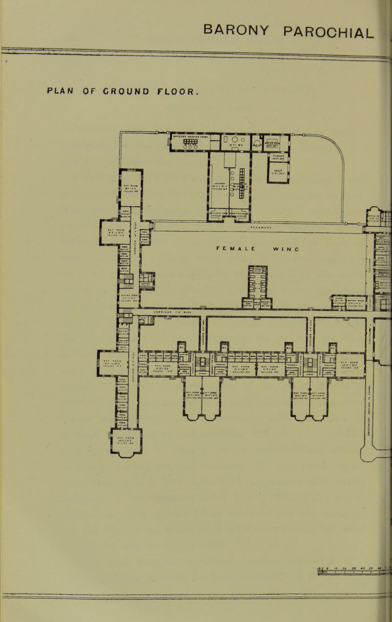 BARONY PAROCHIAL PLAN OF GROUND FLOOR. * I* rt n *9 St A I