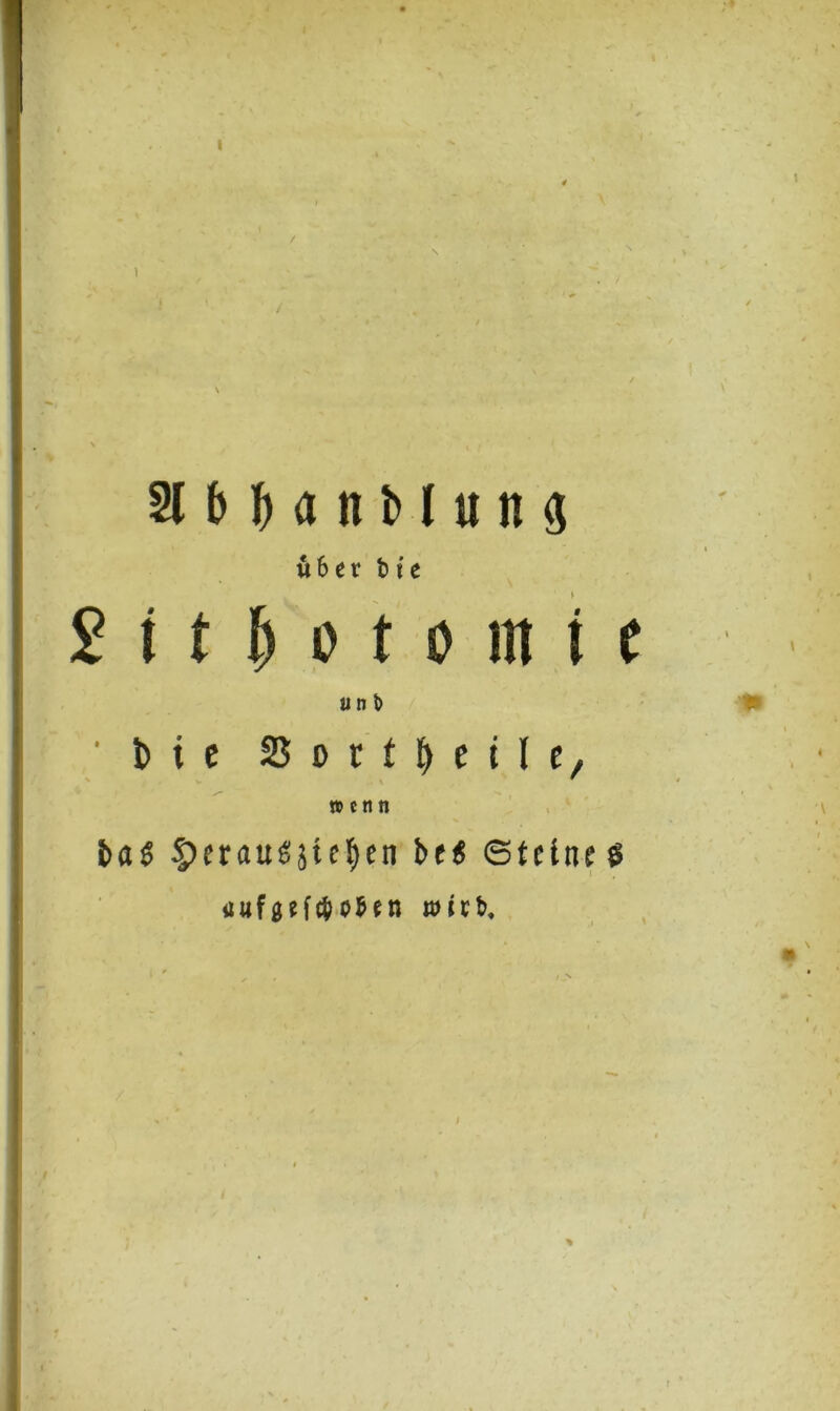 sibHttMuna über tue 2 i t \ o t o m t t an t) ' bie Scttleilf, * n> cn n $>eraui?äie{)en &K «Steine e «ufgefc^oSen wirb.