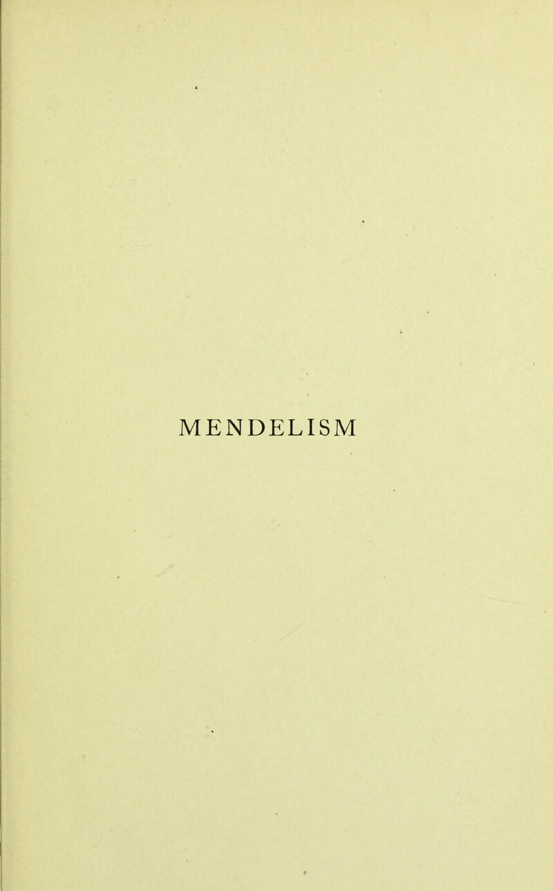 MENDELISM