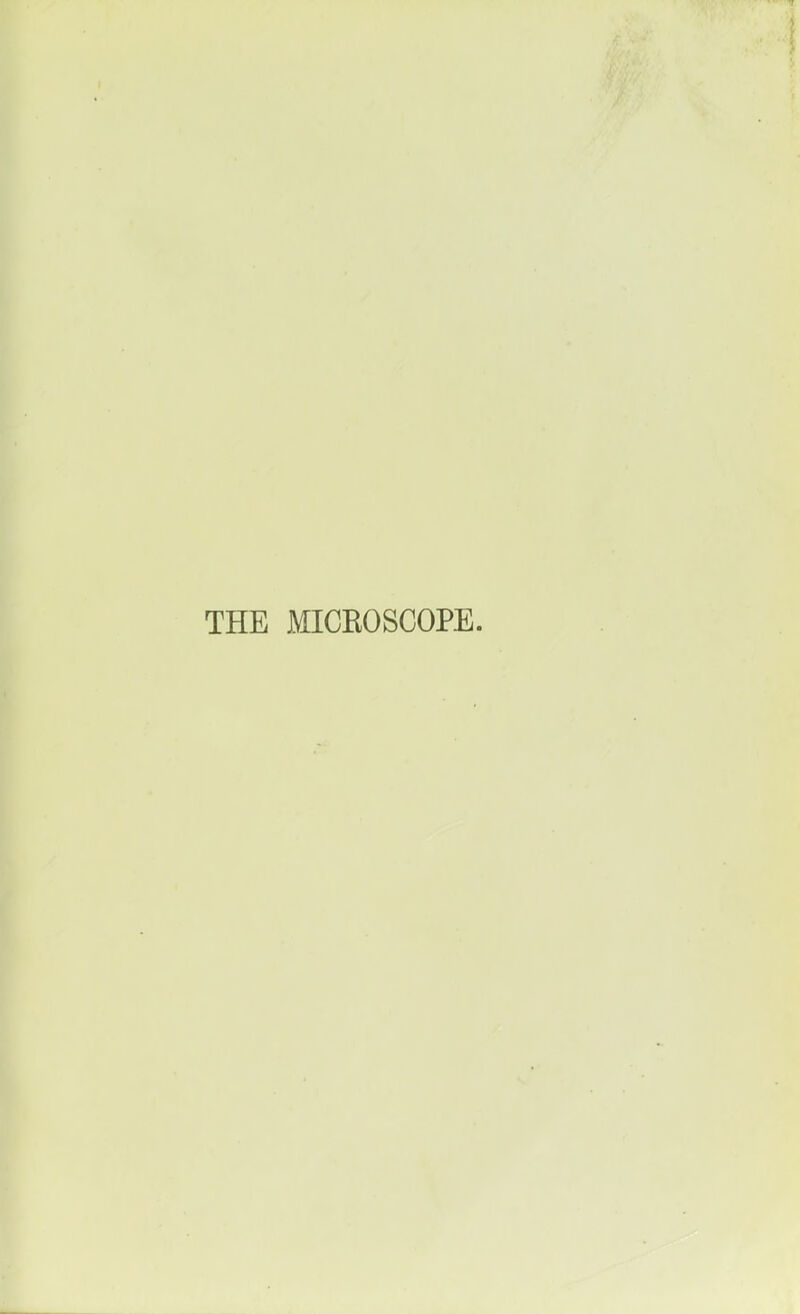 1 1 THE MICROSCOPE.