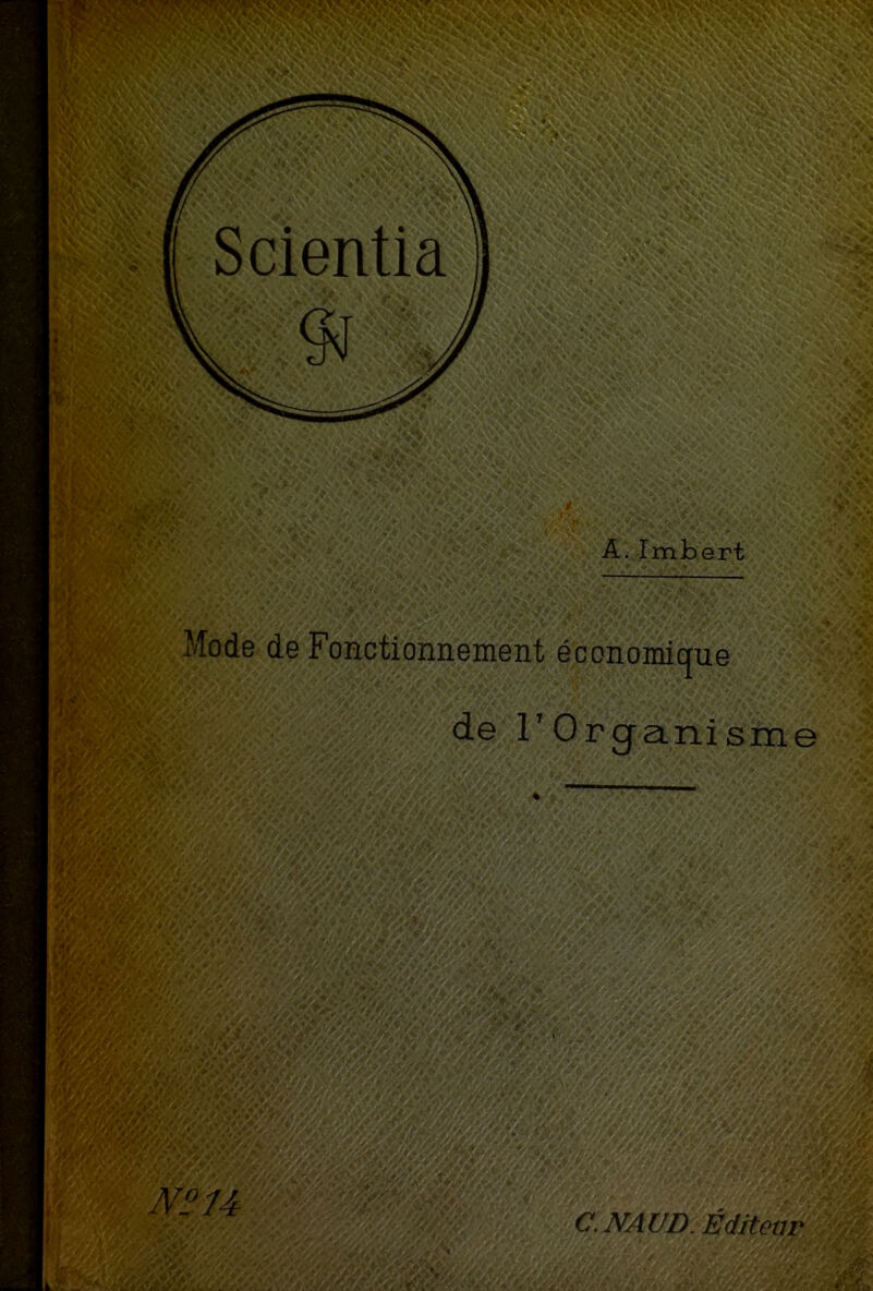 À. Tmbert Mode de Fonctionnement économique de l'Organisme 4 N2U C. NAUD. Éditeur