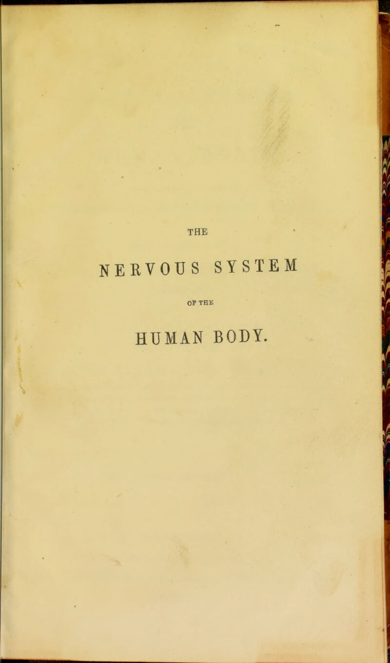 THE NERVOUS SYSTEM OF TEE HUMAN BODY.