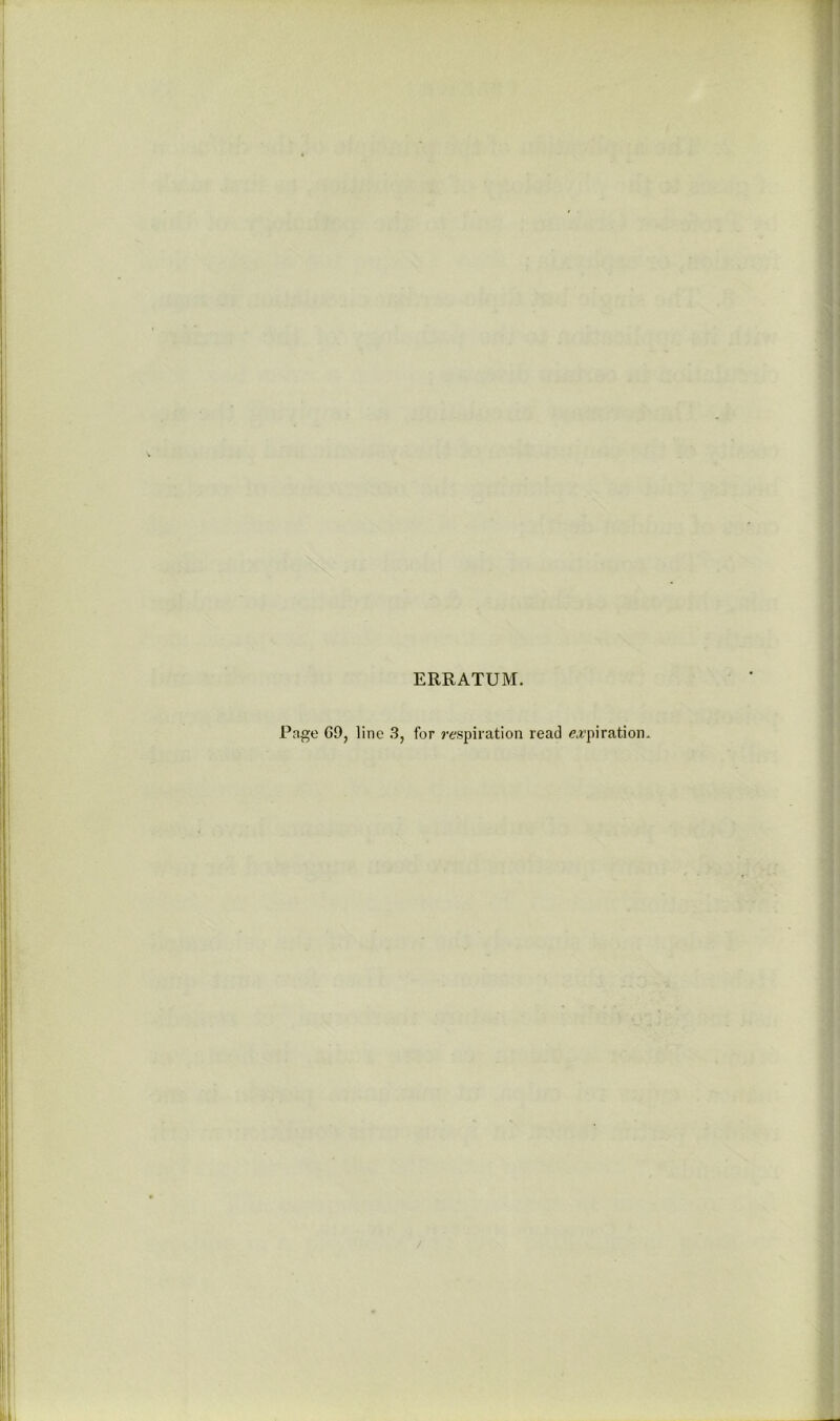 ERRATUM. Page G9, line 3, for respiration read ea’piration.