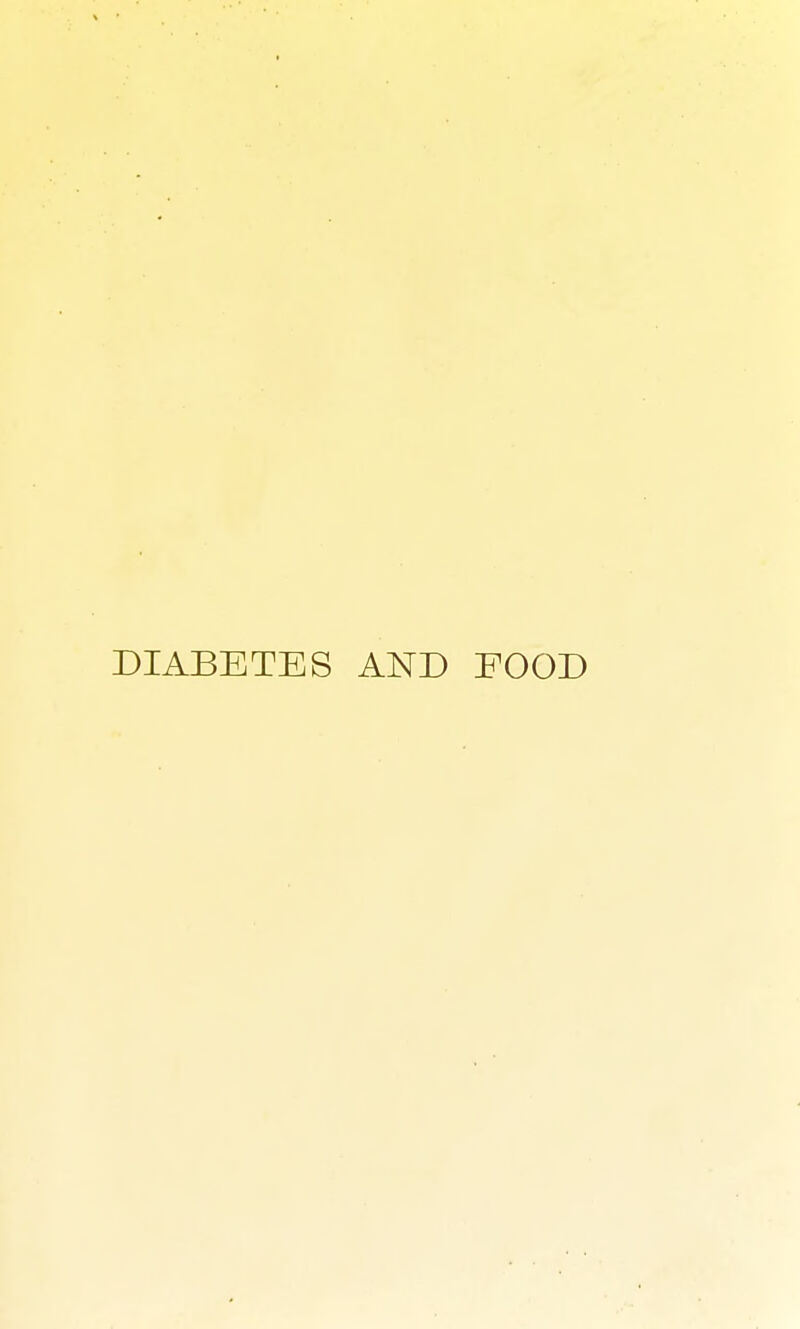 DIABETES AND EOOD