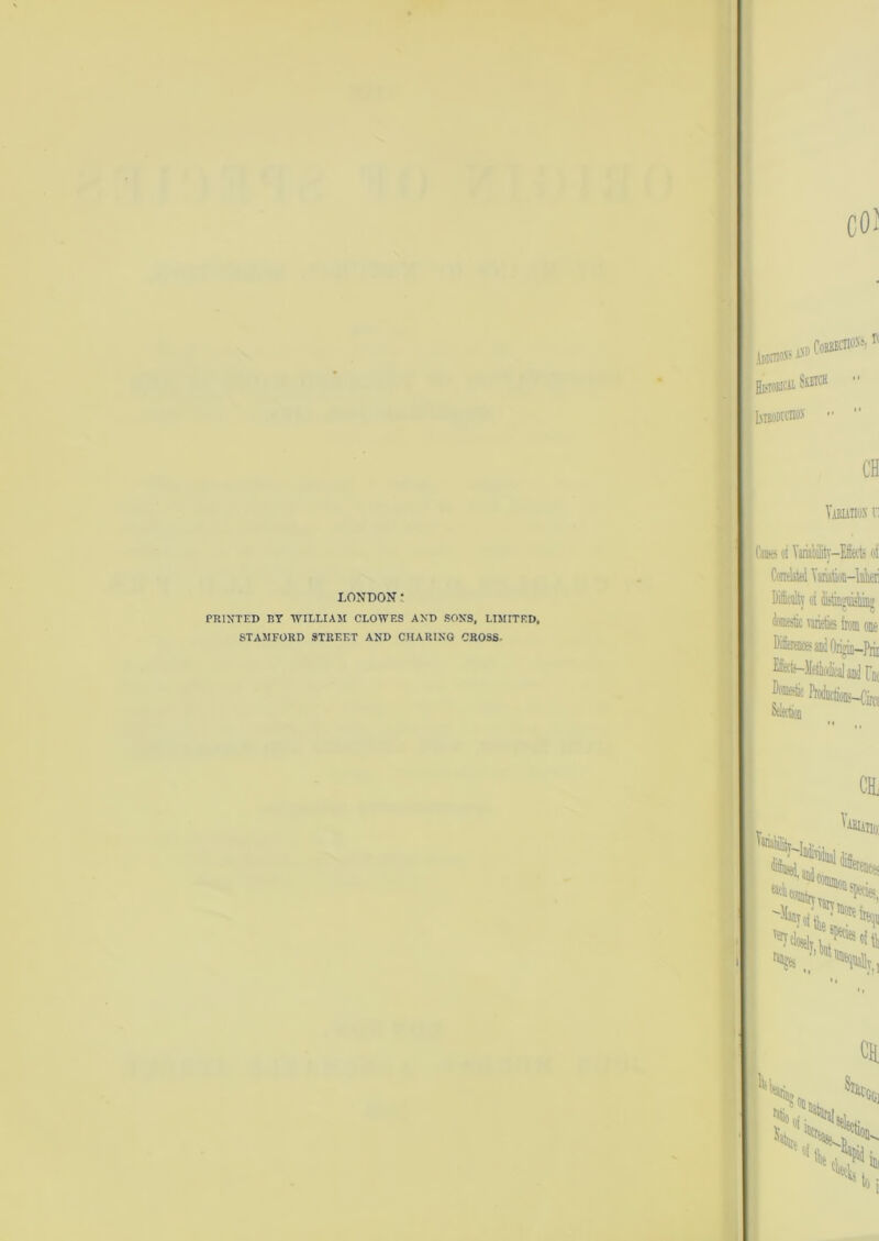 LONDON‘ PRINTED BY WILLIAM CLOWES AND SONS, LIMITED, STAMFORD STREET AND CHARING CROSS-