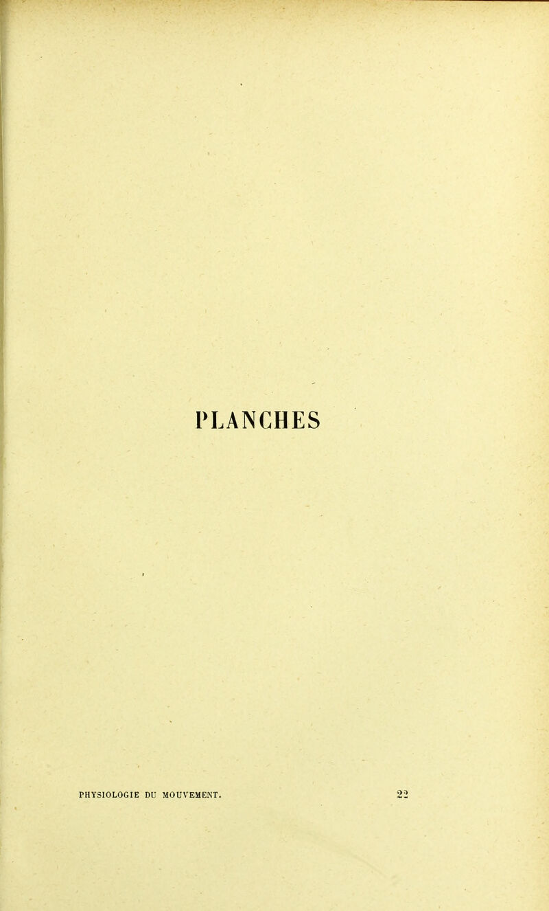 PLANCHES PHYSIOLOGIE DU MOUVEMENT.