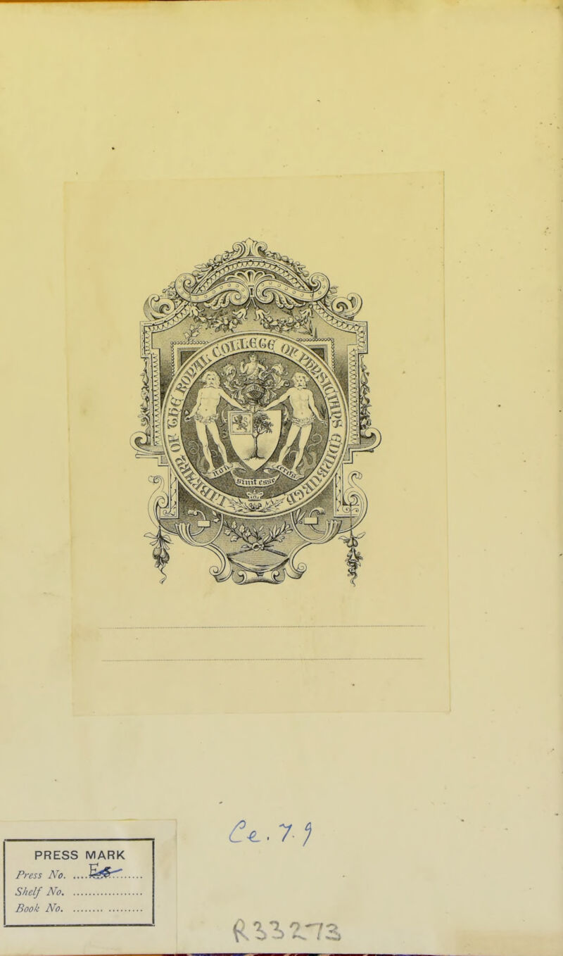 PRESS MARK Press No Shelf No Book No