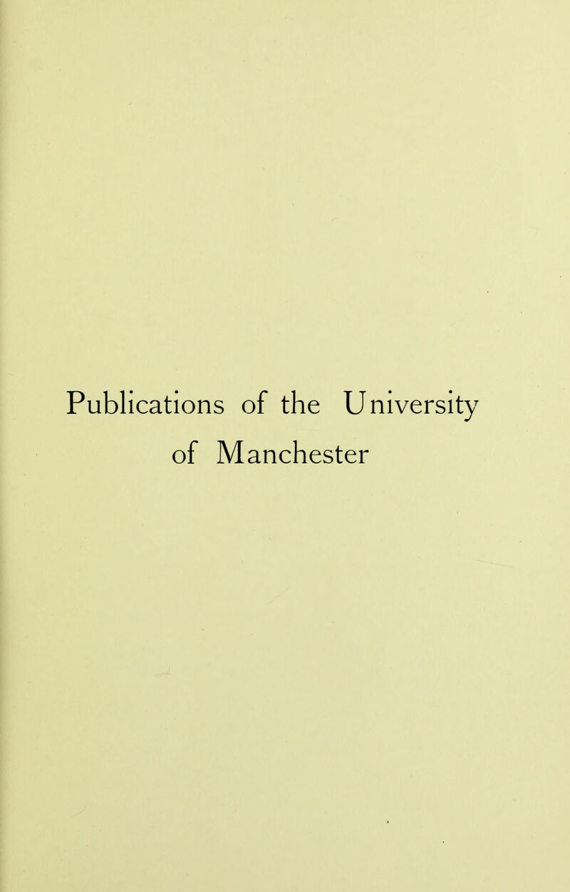Publications of the University of Manchester