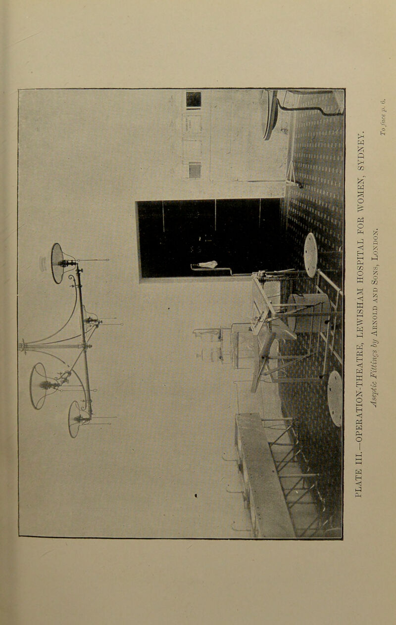 PLATE III.—OPERATION-THEATRE, LEWISHAM HOSPITAL FOR WOMEN, SYDNEY. Aseptic Fittings by Arnold and Sons, London.