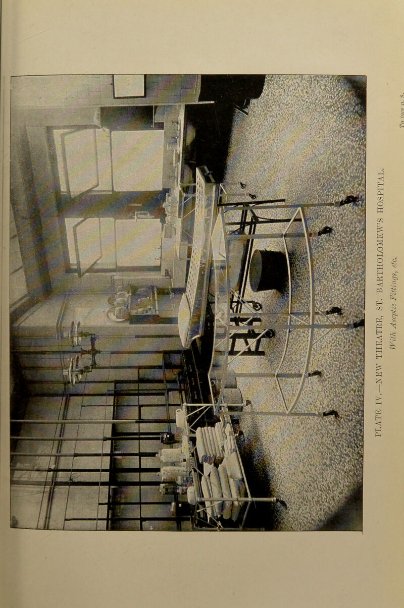 PLATE IV.— NEW THEATRE, ST. BARTHOLOMEW’S HOSPITAL. With Aseptic Fittings, etc.