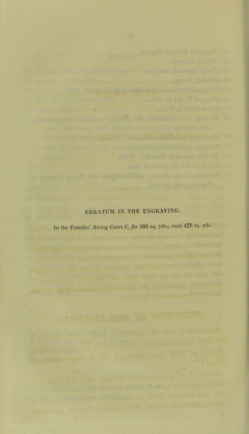 In the Females’ Airing Court C,for 595 sq. yds., read 478 sq. yds.