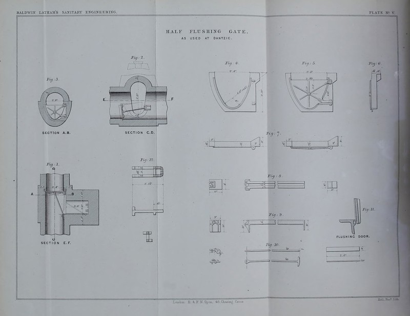 BALDWIN LATHAJtt'S SANirAHY ENG-IITEEHING. PLATE ^J': A- SECTION A.B. SECTION E.F. MALF FLUSHING GATE, AS USED AT DANTZIC. I I ! y.. IB Fiq: 5. JFiq : S ■ London E. SLF, IN. Spon, 4'8,Chajrin^ Ci-ose FLUSHING DOOR. .li'.tV ; SoU, Bio? lilK.