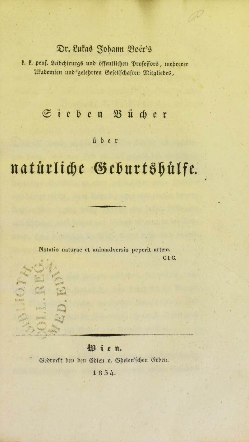 F. F. pcnf. ßeibd^inirgö unb öffentlichen ^>cofefforä, niel^rccer ?l!al>cmlcn unb ^gclc^rtcn @cfeUfc^>aftcn SJlitqliebea, ©icbcn S3ücl;cr über * Notatio naturae et aniniadverslo peperit artein. CIC. »«^ >i* /-S ^ 1^ VS4 t £ lt. ©cbuurft bei) bcn (Sblcn o. ©r;elcn'fcl;cn (Scbcn.