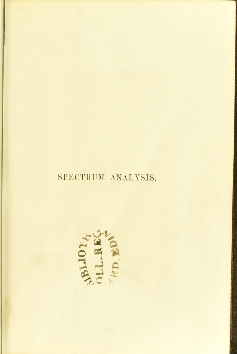 SPEClTiUM ANALYSIS.