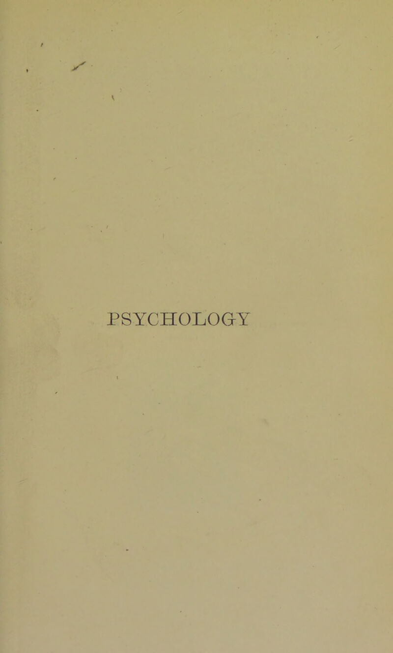 PSYCHOLOGY