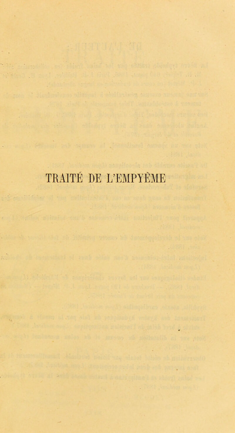 TRAITÉ DE L’EMPYÈME