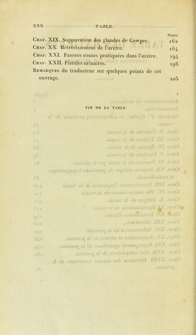 i 2 a TABLE. Chap. XIX. Suppuration des glandes de Cowpcr. Chap. XX. Rétrécissement de l’urètre. Chap. XXI. Fausses routes pratiquées dans l’urètre. Chap. XXII. Fistules urinaires. Remarques du traducteur sur quelques points de cet ouvrage. FIN DE LA TABLE. ni 'F *i. :n /: .. i : « {, ' t \ £ •j ?.*: \;OKJ VA H) il'' 'U' vV'Un .-iliïii o*s;j f;i ... Al J‘* nv::ü:“: .* > Jfi jr* ) i» j J* ' « * i 414 » t• Ii‘ / « iO _ *•- ..jh; -•**•{ fit >1» / • '.•Lipri'j- i ,.[ . ••• •> -•!> »t<*! -c•* ‘ .* Page». i6'a 164 194 196 20S I ; tiL)