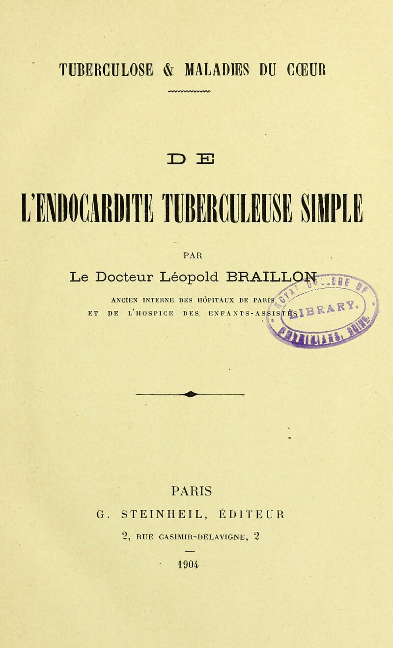 PARIS G. STEINHEIL, ÉDITEUR 2, RUE CAS1MIR-DELAVIGNE, 2 • 1904