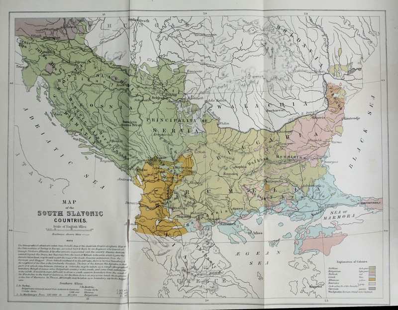 4-5 MAP of the COUNTRIES. Scale of Ea^bsJi Mes. NOTE Tbt. rtlawgrn^dcaLcAmnarc taloTV from. Triilich'^ ylo:p ori3i£^Austnoav£mpvrc,JkZg'eani Mcxp of Ui^ NauianatilUi of TaTkeyvrvZru opc cm-mteal }vtre,t dla-e, bj OM. Enffvnjurr- w?io trtxveUcd^ Ijarra^lt'Sijrlhfj-nyJlhomiay, £: ly othfJ-peTsOTi^ ojufuajnted. ivixh. tjw. cmniry. Slavmia dij/tr-icta extend, l/'^rmJ^ die, Droi/e, tM- iluxt. rwej; from- I'Ju-^ tmm- or WlajiJo u> rjwpcnjw where/ Ujains ihey I'o^rujIie.bdjrnZttrM.Tnarbe^taijttopajXthcniM^ioriJu SauOvSlr^ frorrc du. (rej-rnyixi, ajtjl ilo^gyor From, ViJJxirA snuJjijvarA tu Uije-MdriatU, tjiej-e. u no riva-Tiourwlary & Ou nA^cnxrofrJie.Sloj/u Du^LamhartL! - rejuui/jT).. Thj: IjTLe, erf the. Kximan. V[a.Egnatjxi.,in'that po^rt^ of i/ywhxeh nJ-ru heaven SalxirUx/ji, I VrM^^da-. rruiybt CaJam. ci^ rmigh eOmjjgrcmJcuJll taundajy^ ihau^gh. it Uaj/u Mrn/: euJ.ff07-um, anum y to the. saMA. ajiA some Gre^eJc JiettUneTvb tj> naitt,, n. -KouJyJ, br.mxa-f, rJj/)lcuU. to ,Jj-njtv a, .un/A easterrh ioandaTj- fi-rmi Oie, cocut;of 'Ju.jr'ayJ^Seay to rJu, fJuU-af SoJyjtij/yi,, r„r lAe.SUu's e/x, n^u cO, o7ey poirvo toaxA, tJirSusphorri.' arl/,j^ S'JJ. r,f Moj^n^jra.. Ire rhj^ax^c, MjwJWpU- rrulybe tnkav au a> baiLtuiary cay farthe. Bulffar Soulher-rh Slavs. LI«.n,rk.er. Z.[,vJz,^-ia.,. 3 ln.M/gifyji.i'./tiX, fruity I'M OOP Ijo 160,000 Bulgariane ' ' SiU(farian Turkidh Gi-eek JWanian 7t,n„„<uu. SucA ti.«7nv So-it'tftt^ IhtnulK' ' * ^^^^ OtTt/Km pttrple I I Via Egnatiai'Sivtwn road ticn ntined thie ! J ..•«..,. HZ]