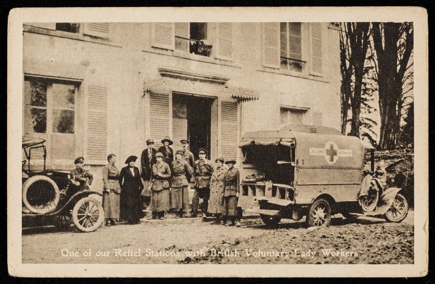 One of our relief stations with British voluntary lady workers  / British Committee of the French Red Cross.